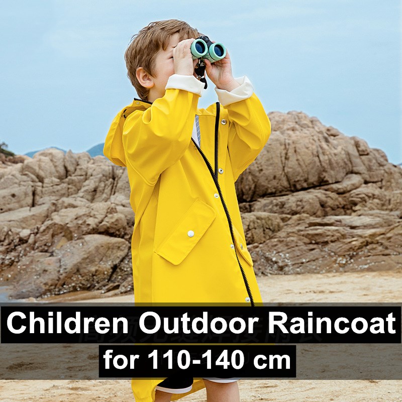 Kids Outdoor Jumpsuit - PU 후드 비옷 어린이용, 100-140 Cm,