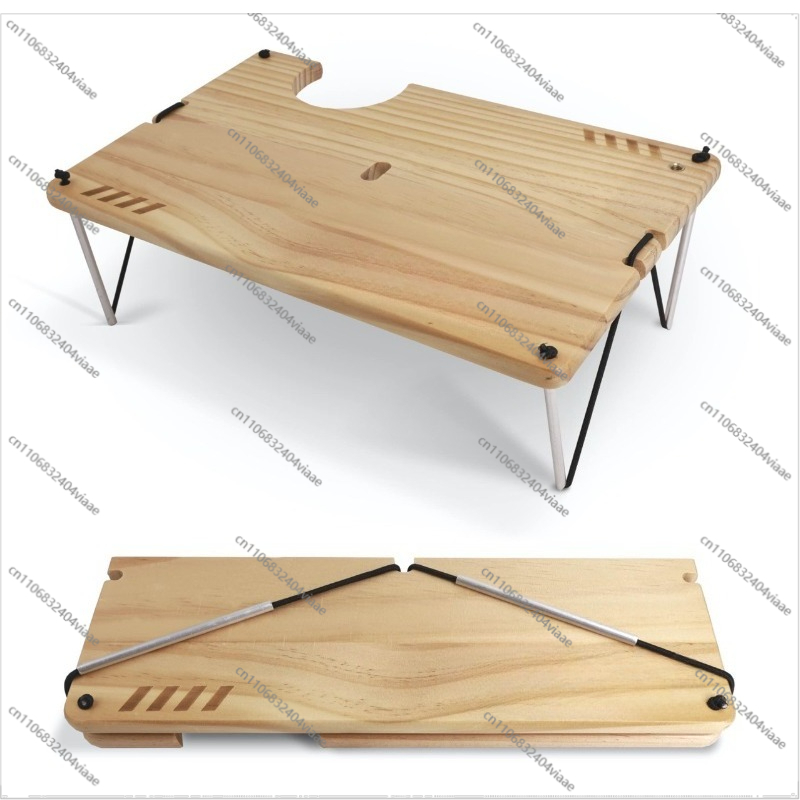 Kids Outdoor Wooden Table - 야외 캠핑용 미니 접이식 테이블 경량