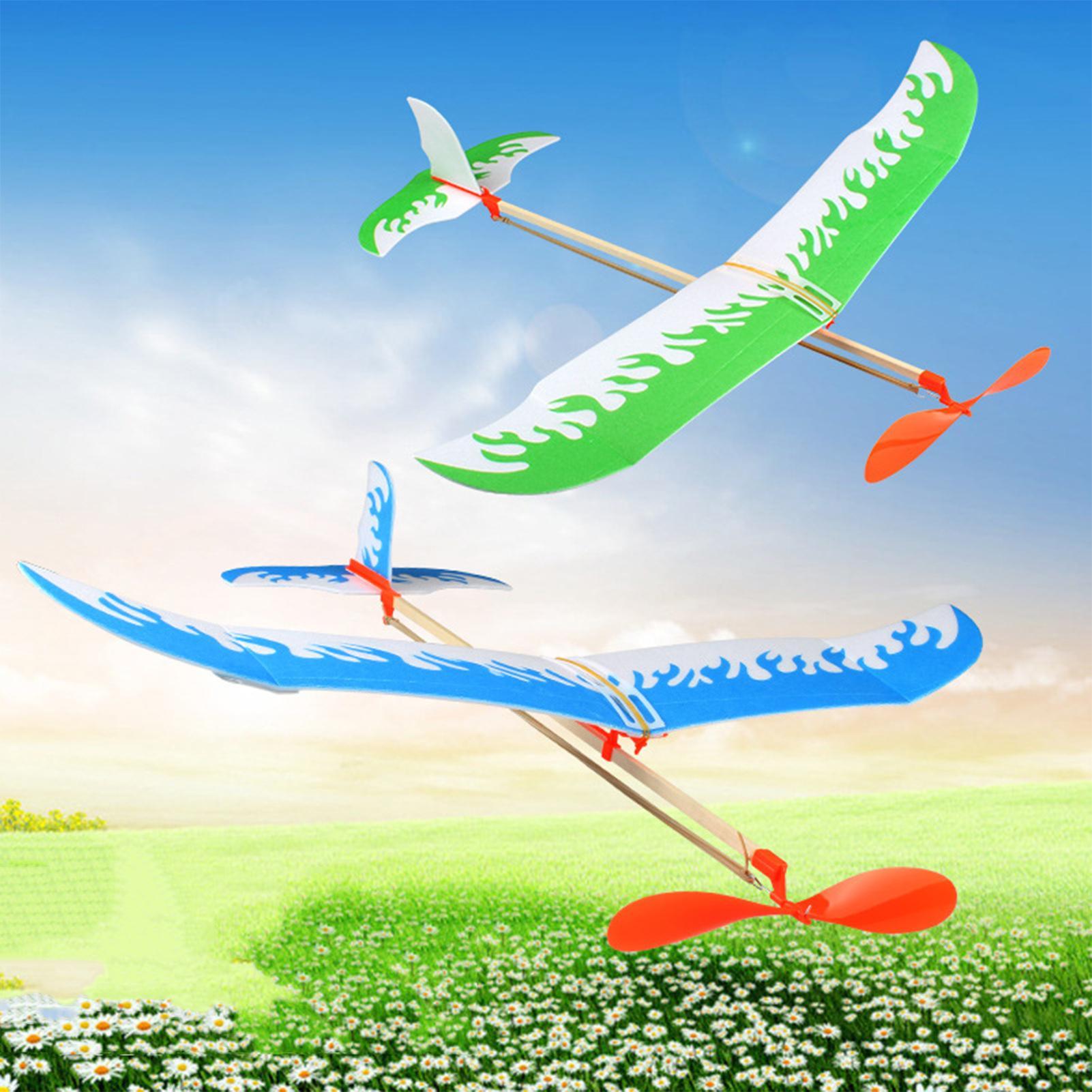 Kids Outdoor Activity Toys - 고무줄 비행기 동력 글라이더 항공기 키트