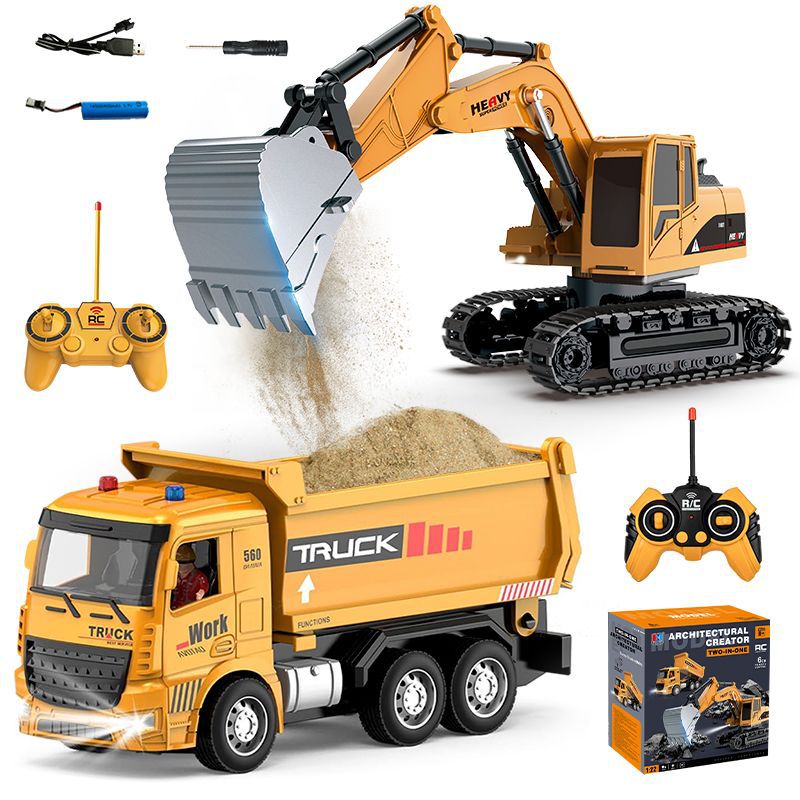 Kids Outdoor Digger - 합금 원격 제어 굴삭기 장난감 자동차