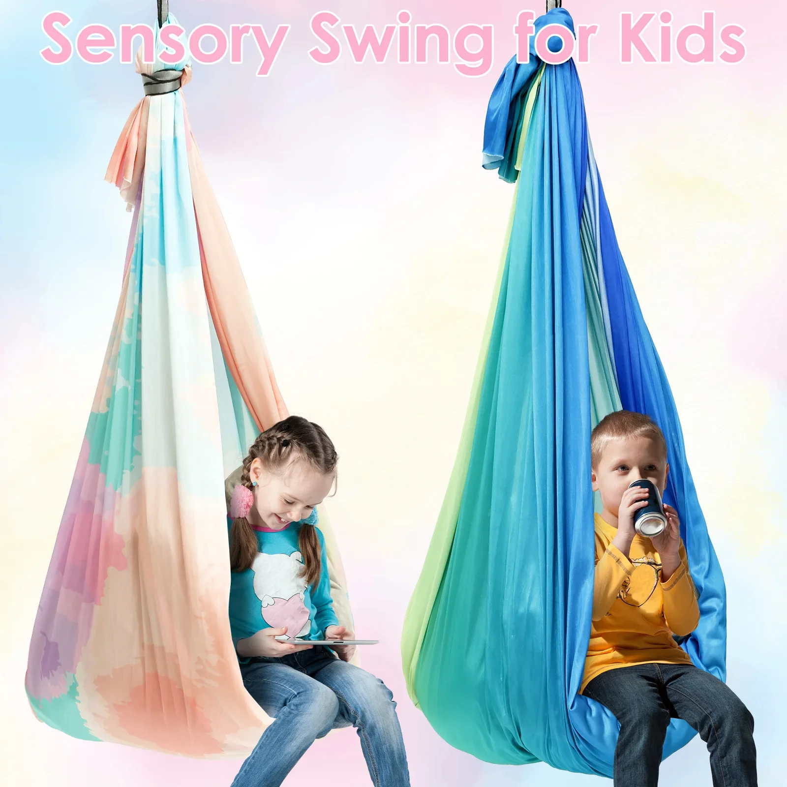 Kids Outdoor Hammock Swing - 감각적 편안함을 주는 어린이용 센서리 스윙,