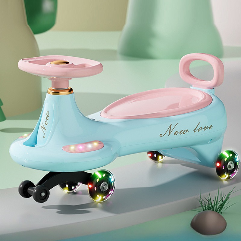 Kids Outdoor Activity Toys - 귀여운 어린이용 스윙 흔들 자동차, 넘어짐