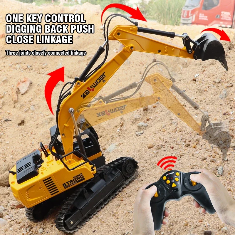 Kids Outdoor Digger - Huina Rc 굴삭기 1/24 9Ch 원격