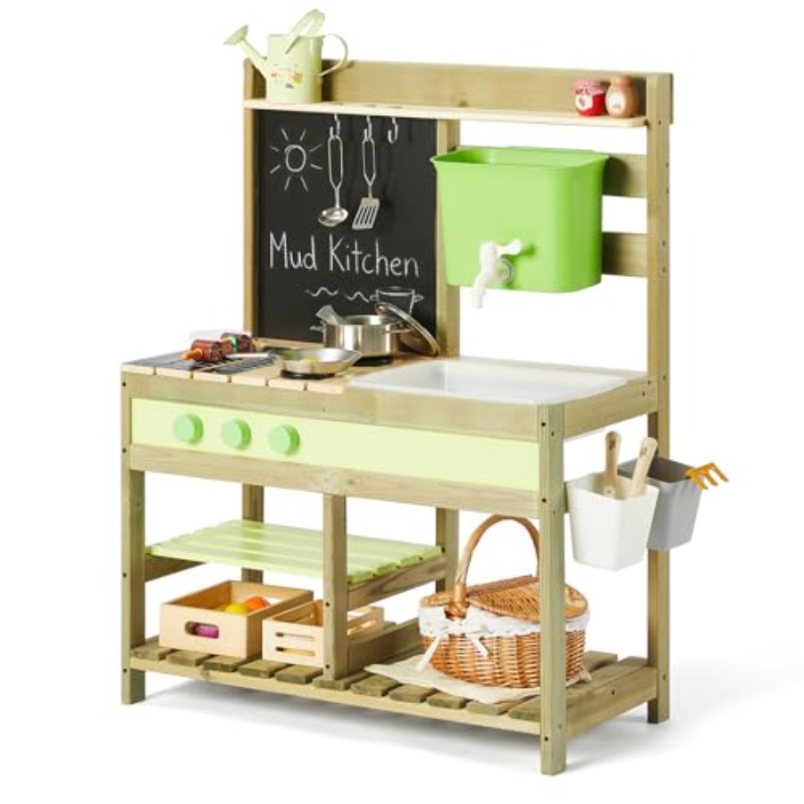 Kids Outdoor Mud Kitchen - 어린이용 야외 진흙놀이 주방: 4.8L 물탱크
