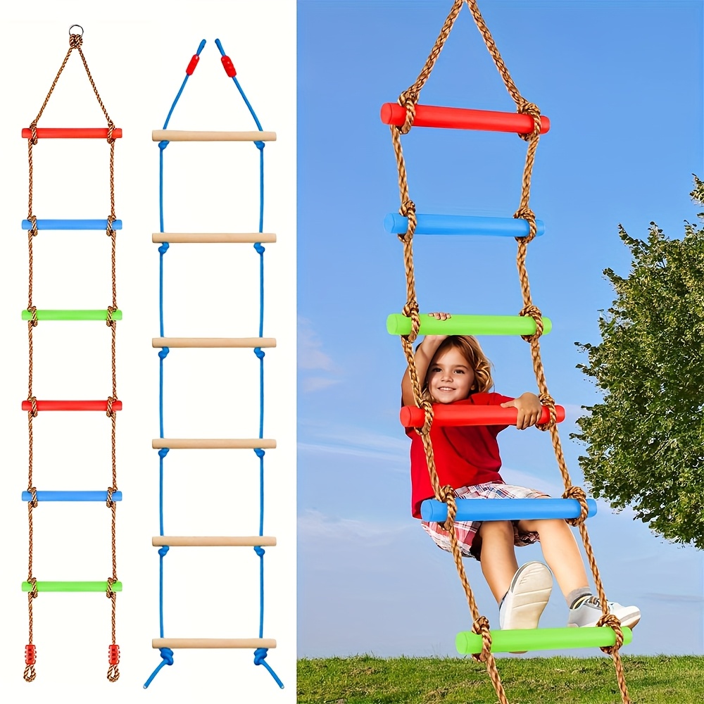 Kids Outdoor Climbing Structure - 1pc 다채로운 어린이 등반 사다리 스윙
