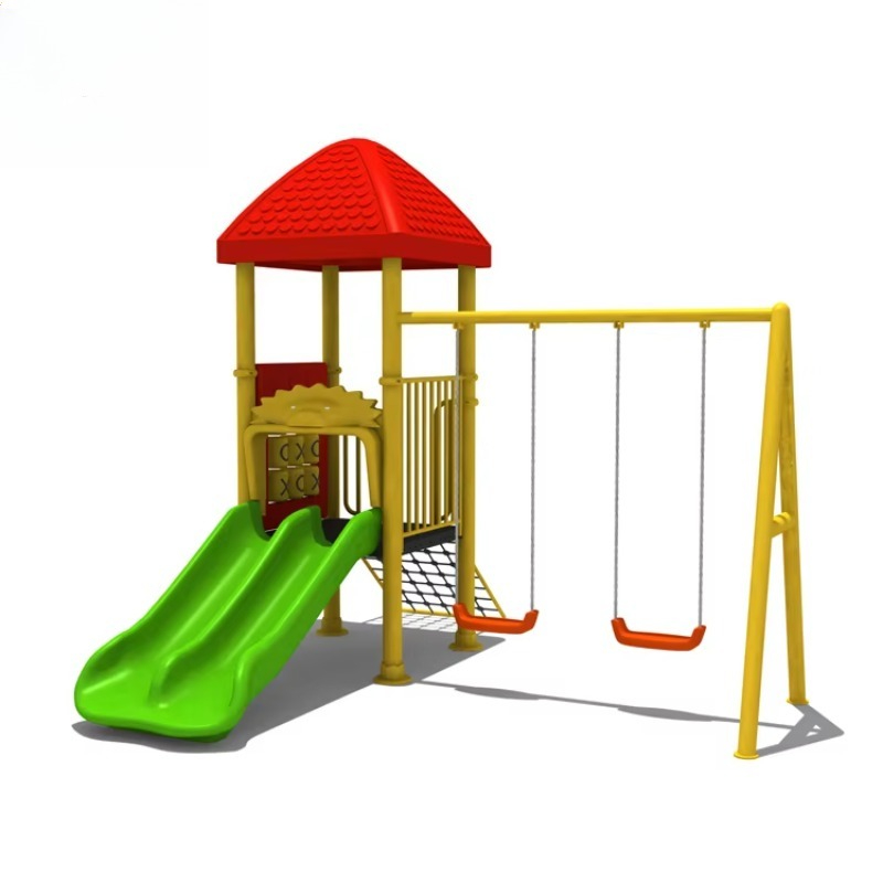 Kids Outdoor Swing Set With Slide - 제조업체 스틸 키즈 야외 놀이공원 놀이터