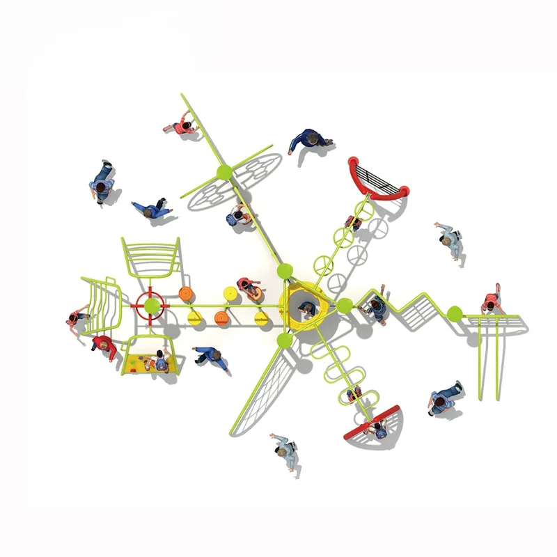 Kids Outdoor Climbing Structure - 어린이들을 위한 도전적인 놀이기구, 야외 놀이터