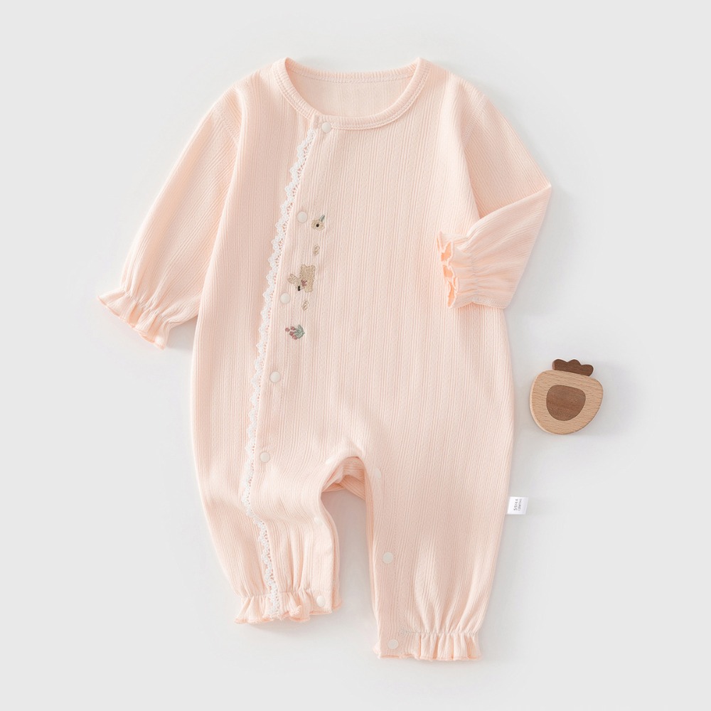 Kids Outdoor Jumpsuit - 베이비 스프링 풀오버 점프수트 순면 긴팔