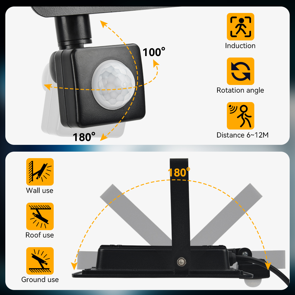 200W LED PIR 모션 센서 투광 조명 야외 벽  - Balance Beam Outdoor 리뷰 및 가격