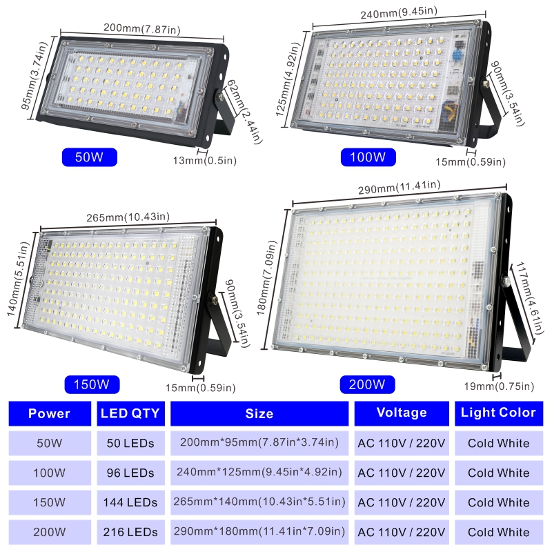 1/2/3PCS 110V 220V Led 홍수 빛 50 - Balance Beam Outdoor 리뷰 및 가격