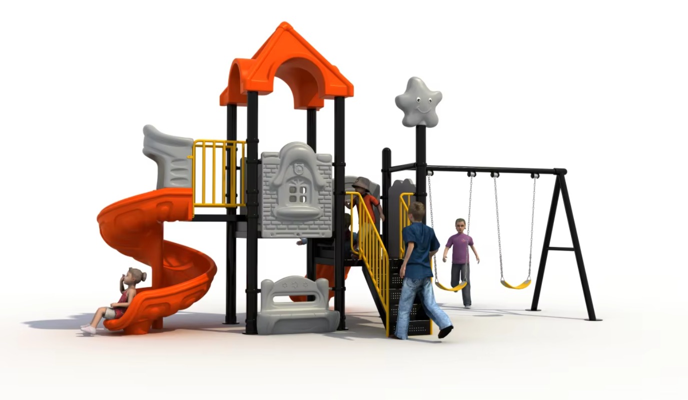 야외용 철제 플라스틱 그네 세트 (등반 계단 슬라이드  - Kids Outdoor Swing Set With Slide 리뷰 및 가격