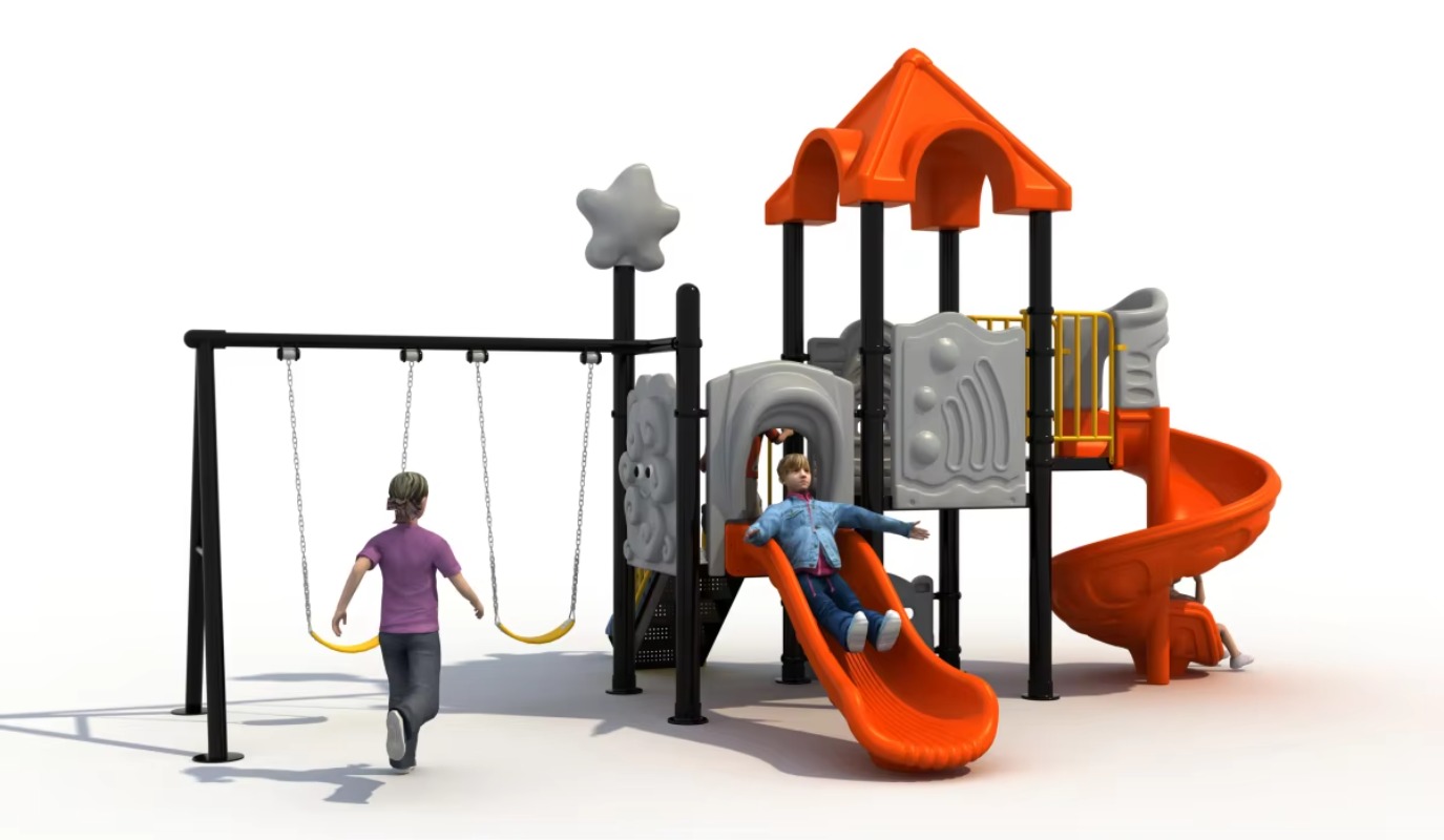 야외용 철제 플라스틱 그네 세트 (등반 계단 슬라이드  - Kids Outdoor Swing Set With Slide 리뷰 및 가격
