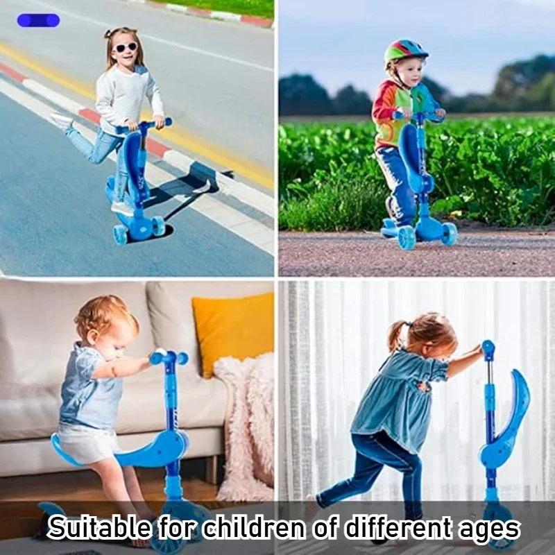 2-in-1 어린이 킥 스쿠터 LED 조명 바퀴 조절  - Kids Outdoor Activity Toys 리뷰 및 가격