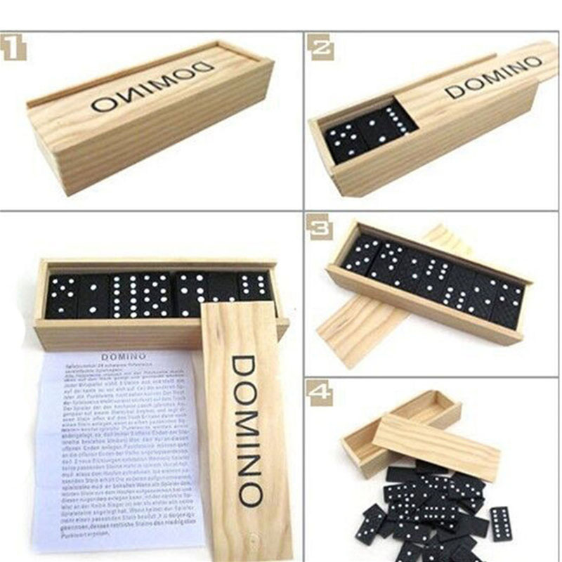 28 개/대 나무 도미노 보드 게임 테이블 게임 도미노 - Kids Outdoor Wooden Table 리뷰 및 가격