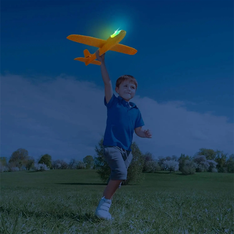 전기 거품 비행기 글라이더 손 던지기 비행기 LED 빛 - Kids Outdoor Activity Toys 리뷰 및 가격