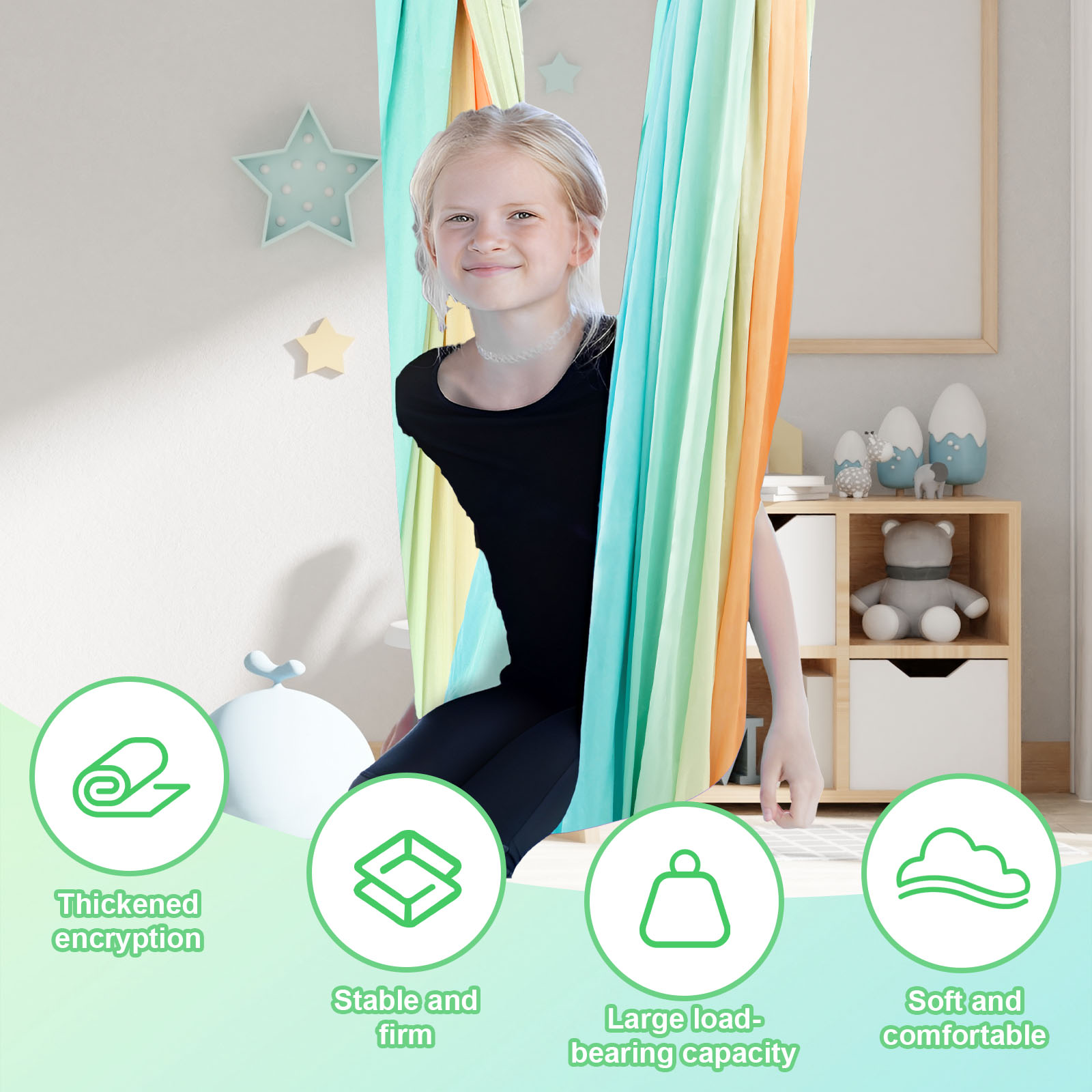 감각 스윙 진정 압박 요법 스윙 해먹 실내 및 실외 치 - Kids Outdoor Hammock Swing 리뷰 및 가격