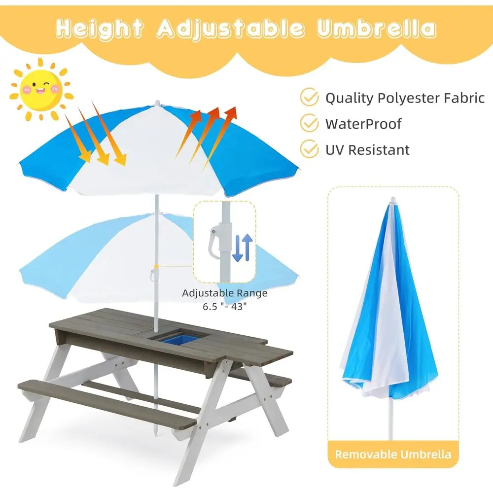 어린이용 3-in-1 접이식 나무 피크닉 테이블, 야외 - Kids Outdoor Picnic Table 리뷰 및 가격
