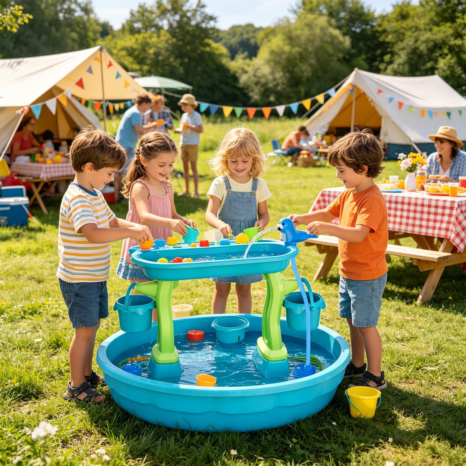 충전식 물놀이 테이블 스프레이 펌프 물총 장난감 야외  - Kids Outdoor Picnic Table 리뷰 및 가격