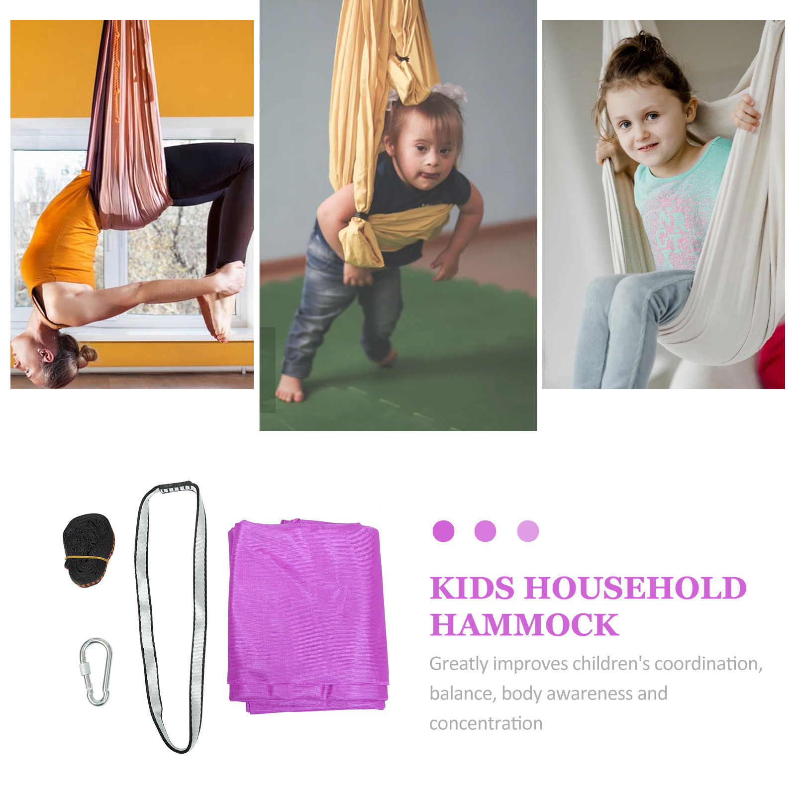 1 세트 어린이 요가 해먹 고급 통기성 소재 야외 가정 - Kids Outdoor Hammock Swing 리뷰 및 가격