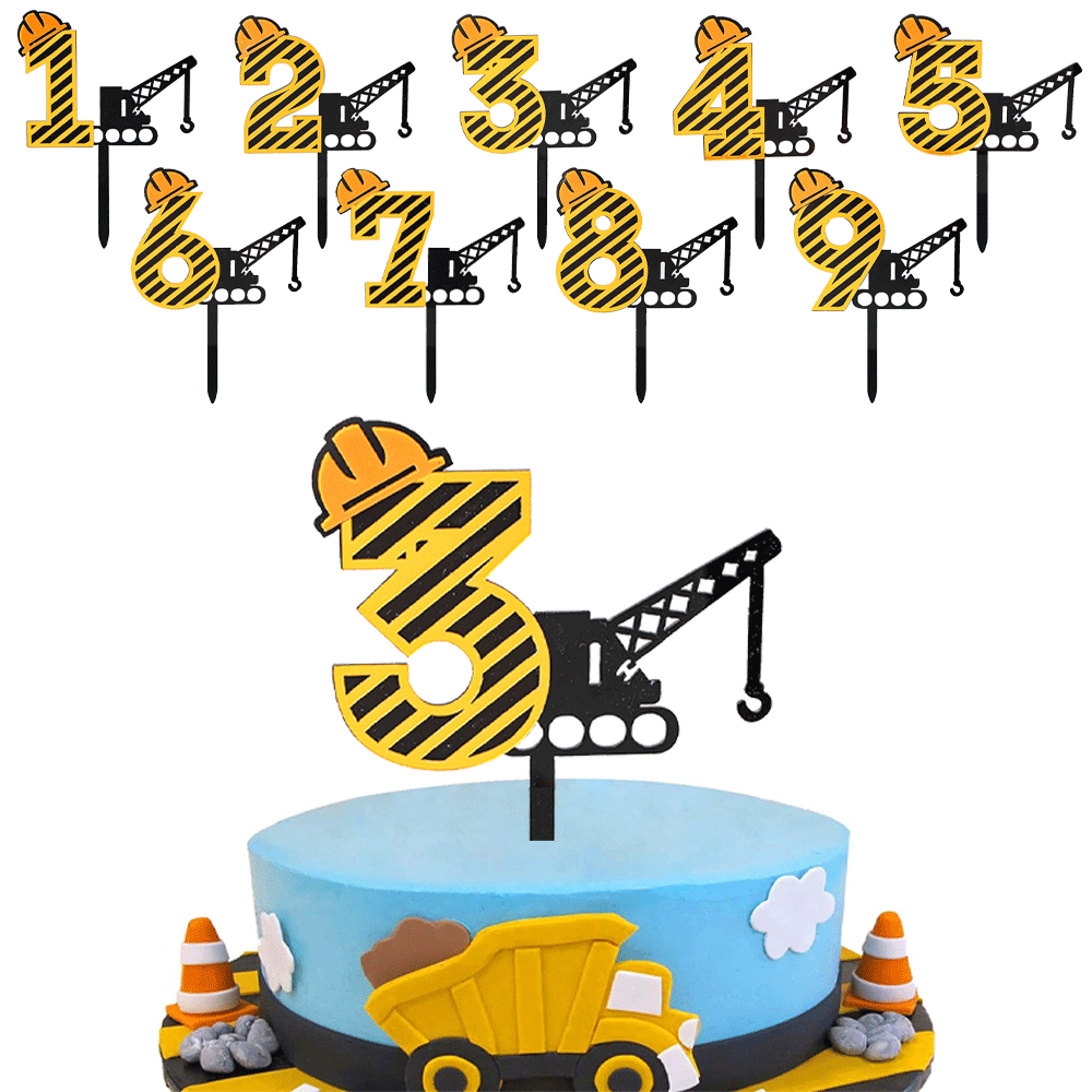 건설 굴삭기 아크릴 케이크 토퍼 소년 생일 컵케익 토퍼 - Kids Outdoor Digger 리뷰 및 가격