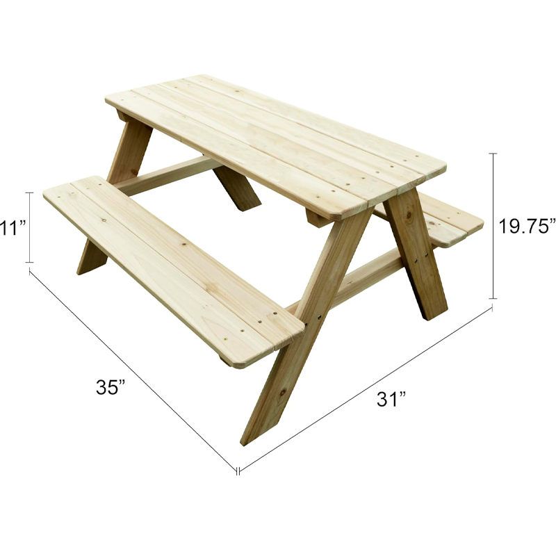 야외용 나무 어린이 피크닉 테이블 벤치 - 정원 놀이  - Kids Outdoor Picnic Table 리뷰 및 가격
