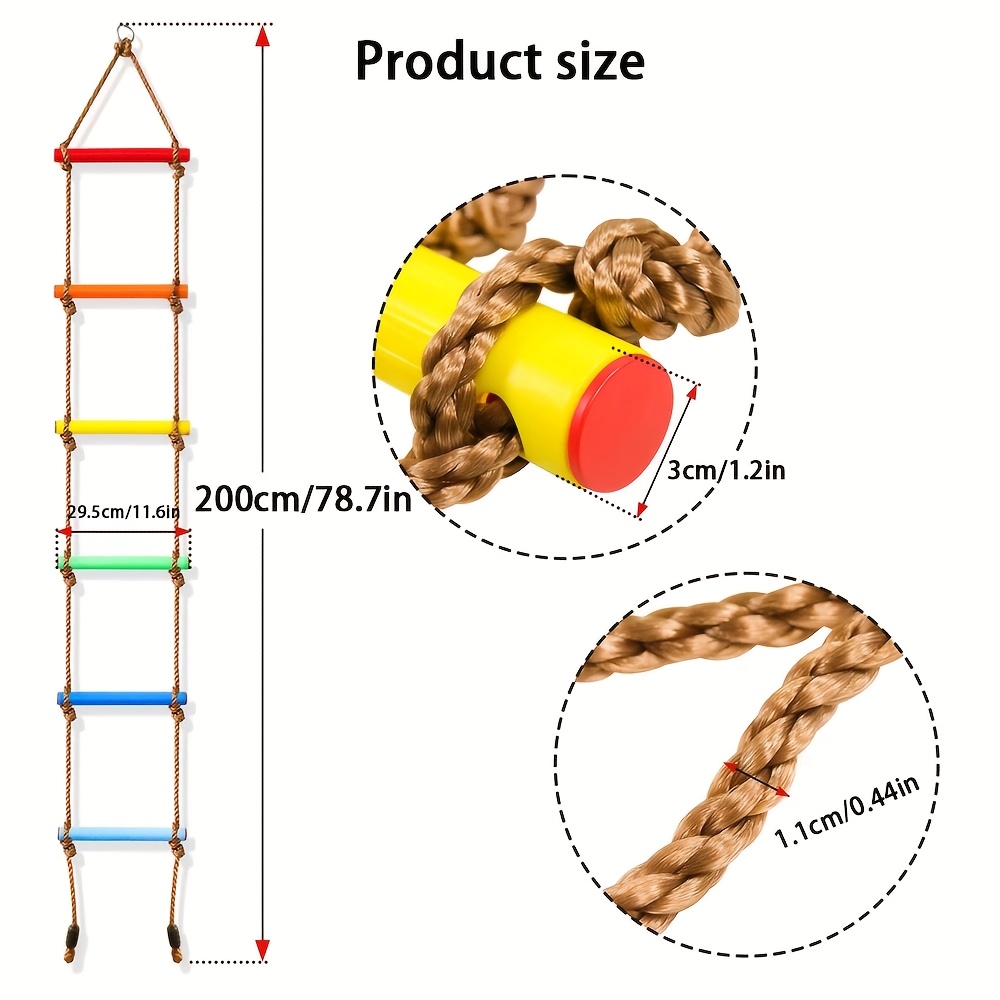1pc 다채로운 어린이 등반 사다리 스윙 내구성 PE  - Kids Outdoor Climbing Structure 리뷰 및 가격
