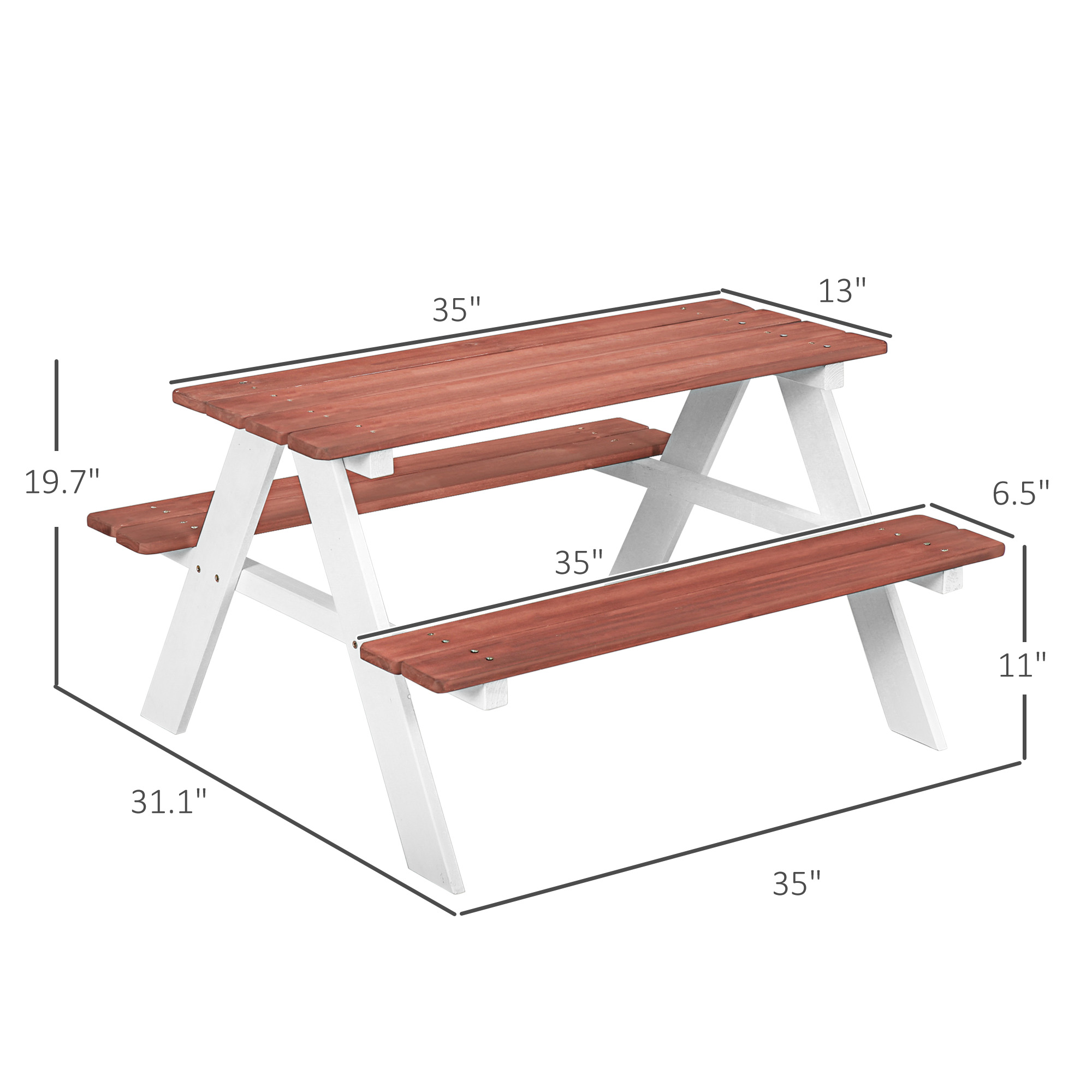 어린이 피크닉 테이블 세트, 나무 테이블 & 벤치 세트 - Kids Outdoor Picnic Table 리뷰 및 가격