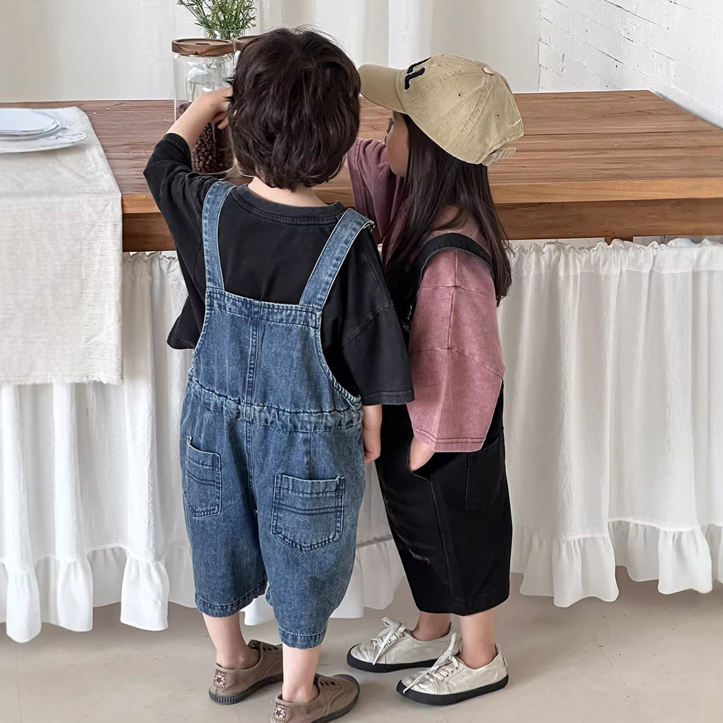 2026년 여름 유니섹스 키즈 데님 빕 오버롤 캣 위스 - Kids Outdoor Jumpsuit 리뷰 및 가격