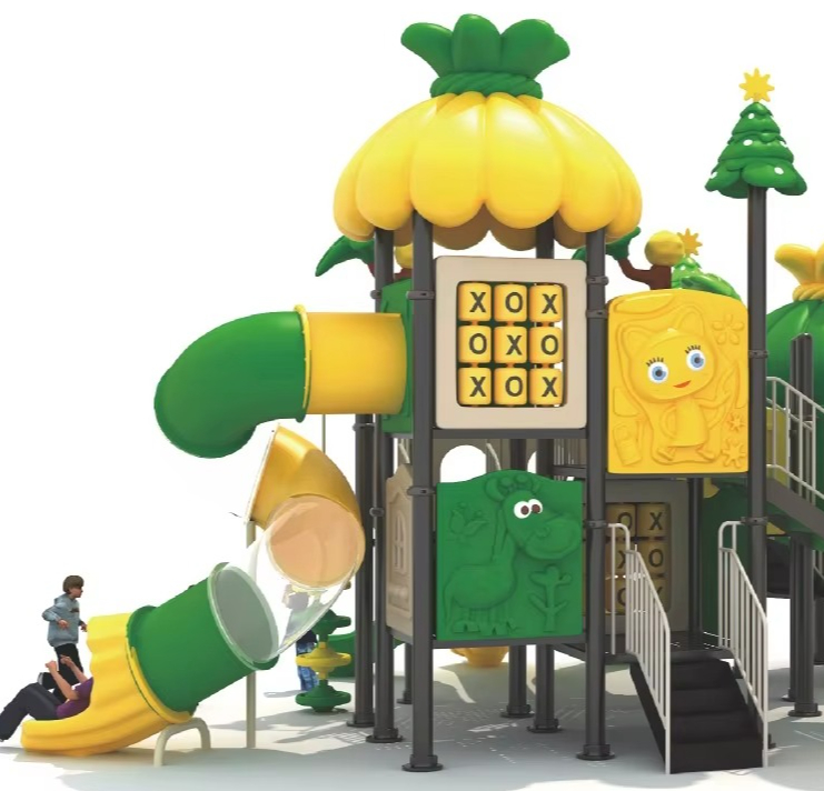 숲 테마 정원 야외 놀이터 장비 대형 플라스틱 슬라이드 - Kids Outdoor Jungle Gym With Slide 리뷰 및 가격
