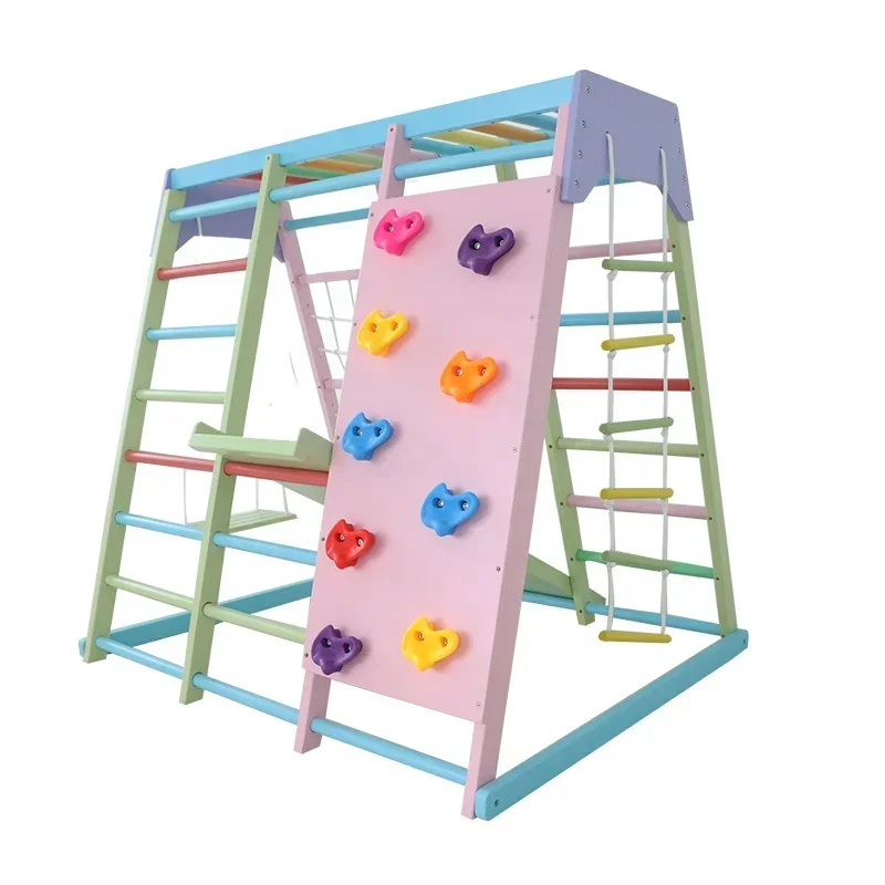 어린이용 실내 나무 클라이밍 프레임 세트, 그네, 미끄 - Kids Outdoor Swing Set With Slide 리뷰 및 가격