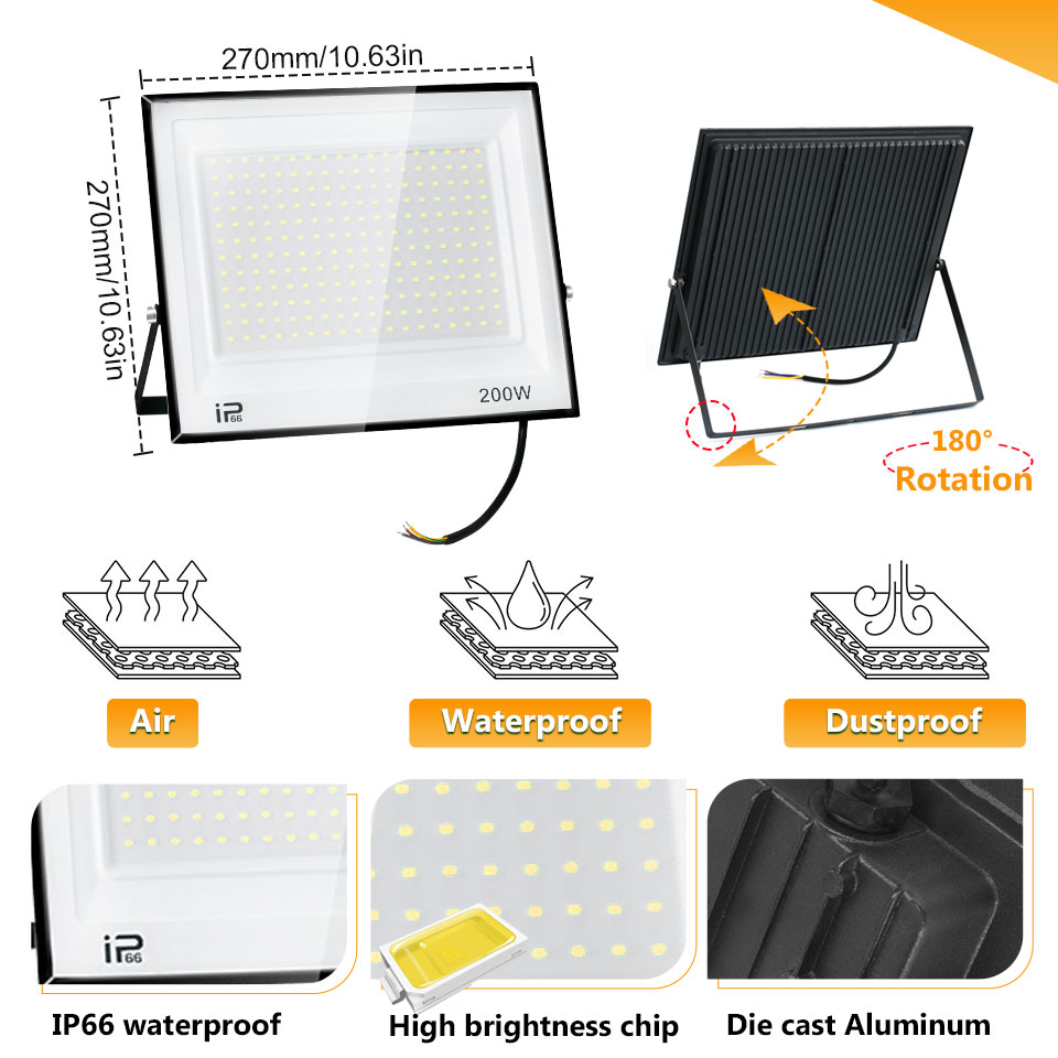 Led 홍수 빛 IP66 방수 100W 200W 야외  - Balance Beam Outdoor 리뷰 및 가격