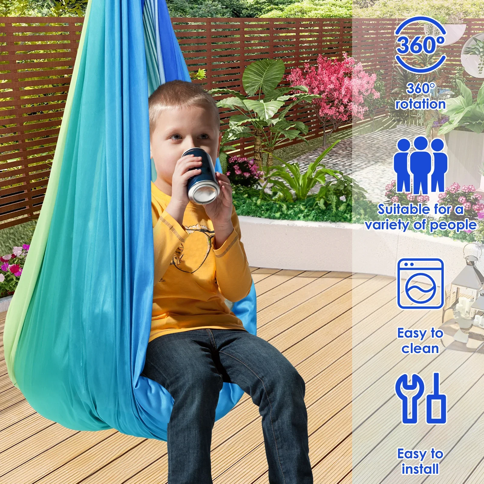 감각적 편안함을 주는 어린이용 센서리 해먹, 최대 20 - Kids Outdoor Hammock Swing 리뷰 및 가격