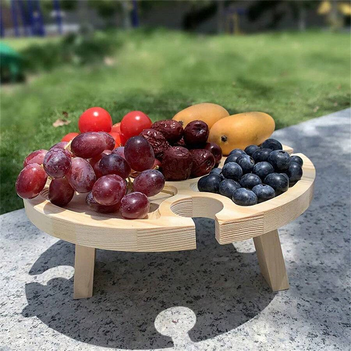 나무 접이식 피크닉 테이블 야외 휴대용 와인 피크닉 테 - Kids Outdoor Wooden Table 리뷰 및 가격